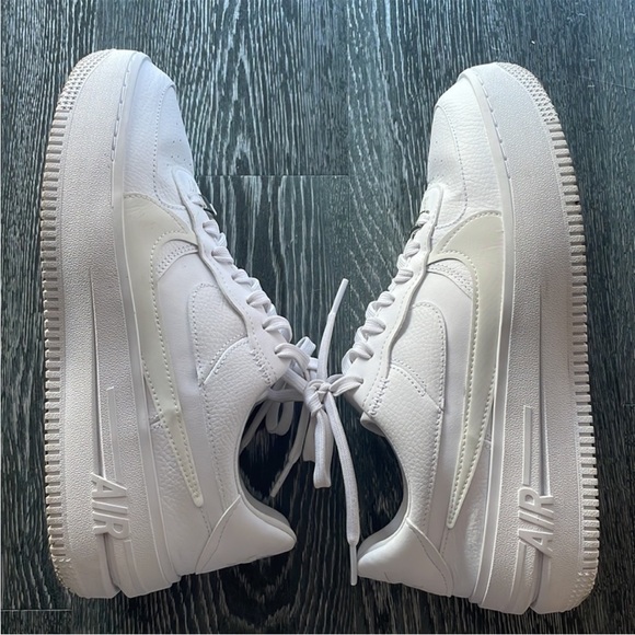 Nike Air Force 1 plt.af.orm white sneakers size 9 - Picture 1 of 4